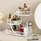 YICKYUE - 1pc Lightweight Varnished Metal Makeup Storage Rack - No - Installation, Ideal For Vanity Countertop, For Lipstick & Skincare