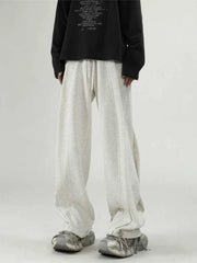 Hearujoy Wide Leg Sweatpants Men Oversize Gray Sports Pants Sportswear Casual Trousers Male Loose Korean Streetwear Hip Hop