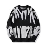 HEARUJOY - Autumn Winter Men Knitted Sweaters Irregular Jacquard Pattern Pullovers Thicken Warm Tops Male Casual Round Neck Knitwear