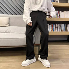 HEARUJOY - Mens Suit Trousers British Style Straight Trousers Business Versatile Streetwear Casual Trousers Men'S Clothing Summer New