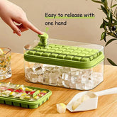 YICKYUE - Press Ice Tray Bucket Multifunctional 64 Gride Ice Cube Mold Ice Maker with One-touch To Release Portable Ice Box Ice Cube Tray
