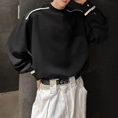 HEARUJOY - Mens T-Shirts Contrast Striped Casual T-Shirts Spring Streetwear Versatile Long-Sleeved Tops Old Money Men'S Clothing