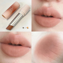 YICKYUE - Waterproof Velvet Lipstick Easy To Wear Long-lasting Lipstick Matte Nude Coffee Lip Glaze Non-stick Cup Makeup Lip Tint Cosmetic
