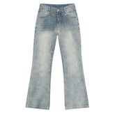 Hearujoy Male Blue Spliced Design Denim Pants Gradient Color New High Street Loose Boot Cut Men's Jeans Summer Trend 9C6688