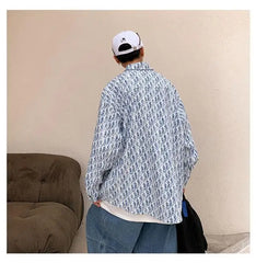 HEARUJOY - Printed Shirt Men's Long-sleeved Trendy Casual Jacket Couple Wear