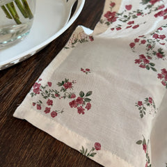 YICKYUE - Romantic Style Floral Pattern Cotton Curtain Enclosure Kitchen Door Curtains Cafe Living Room Window Kitchen Curtain Decoration