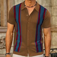 HEARUJOY - Men's Luxury Clothing Knit Short Sleeve Polo Shirt Casual Streetwear Lapel Button Down Cardigan Breathable Tops Summer Knitwear