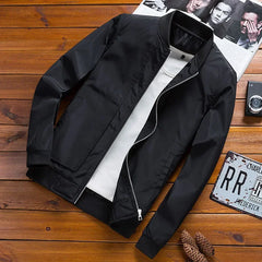 HEARUJOY - Men's Spring Autumn New Style Slim Fit Stand Collar Jacket Casual Youth Baseball Jacket Fashionable Versatile Top