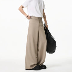 HEARUJOY - Khaki Black Suit Pants Men Fashion Society Mens Dress Pants Korean Loose Wide Leg Pants Mens Office Formal Trousers M-3XL
