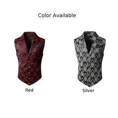 HEARUJOY - Men Retro Suit Waistcoat Formal Gothic Steampunk Victorian Single Breasted Vest Men's Clothing Sleeveless
