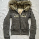 Hearujoy Vintage Style Cotton Thickening Hoodies New Harajuku Zip Up Sweatshirts for Winter Oversizeds with Fur Collar Hoodies Women