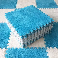 YICKYUE - Soft Plush Children's Mat Baby Toys Eva Foam Puzzle Carpet Warm Children Play Mats Interlocking Rugs Infant Carpet 30*30*1cm