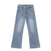 Hearujoy Simple Men Jeans Summer Casual Loose Boot Cut Trousers Zipper Straight Denim Pants Men's Wear Fashion Tide 9C5974