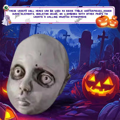 YICKYUE - Halloween Party Plastic Scary Head Horror Set DIY Creepy Baby Head Horror Haunted House Doll Halloween Creepy Head Props