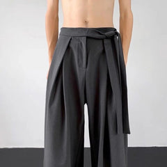 HEARUJOY - Mens Y2k Japanese Belt Casual Trousers Streetwear Daily Niche Personality Versatile Comfortable Straight Pants