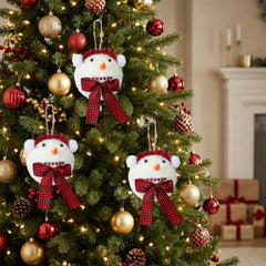 YICKYUE - Christmas Snowman Ball Ornaments Holiday Foam Tree Hanging Decoration