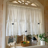 YICKYUE - Heart Lace Screen Curtain Blackout Window Screen No Punching Door Curtains Suitable for Bedrooms Kitchens Study Room 1pcs