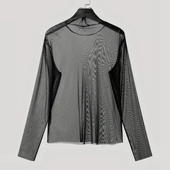 HEARUJOY - Solid Turtleneck Shirts Mens Turtleneck T-Shirts Vacation Wear Fashion Streetwear Suitable For Summer Summer Wear
