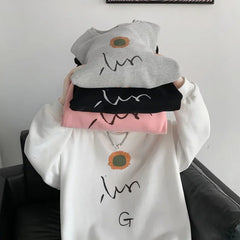 HEARUJOY - Men's Oversized Hoodie White Hoodies Autumn Oversize for Men Floral Print 5XL Man Casual Wear Hoody Male Sweatshirt Unisex