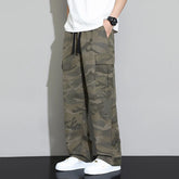 Hearujoy New Summer Lightweight Wide Leg Cargo Pants Men Camouflage Trousers Neutral Loose Pocket Straight Outdoor Fashion Hot Selling
