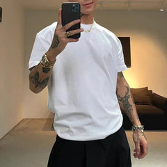 HEARUJOY - Daily Casual Wear Casual Tops Fashionable T-Shirt Fashion Casual Tops Men Casual Polyester Fabric Slight Stretch Suit For Summer