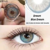 YICKYUE - New 1pair Colored Contact Lenses for Eyes Blue Natural Look Brown Eye Lenses Cosmetic Beauty Pupils