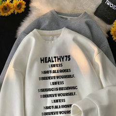 HEARUJOY - Men's Oversized Hoodie White Walf Checks Hoodies Oversize for Men Letter Print 5XL Man Casual Wear Hoody Male Sweatshirt