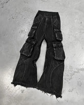 Hearujoy New Gothic Retro Jeans for Men Wide Leg Straight Black Y2k Baggy Jeans Harajuku Hip Hop High Waist Denim Pants Streetwear