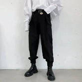 Hearujoy Summer Black Personality Design Three-dimensional Pocket Overalls Men All-match Casual Trousers Mens Clothing Pants Hombre Y2K