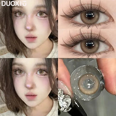 YICKYUE - 1 Pair Korean Brown Contact Lense Color Eye Contacts Lenses Myopic Natural Fashion Pupil High Quality Lens Fast Shipping