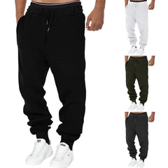 HEARUJOY - Breathable Straight Leg Sweatpants Sports Men'S Feet Hip Trend Lace With Pockets Pants Breathable Trousers Pantalones Hombre