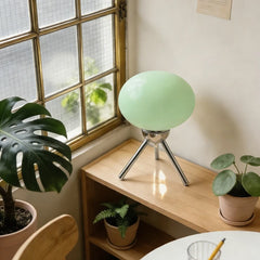 YICKYUE - Bauhaus Mid-Century Glass Mushroom Table Lamp Nordic Ins Girls Style Retro Modern Bedroom Bedside Ambient Decor Light