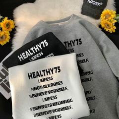 HEARUJOY - Men's Oversized Hoodie White Walf Checks Hoodies Oversize for Men Letter Print 5XL Man Casual Wear Hoody Male Sweatshirt