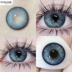 YICKYUE - New Green Contact Lenses Blue Lens Beauty Eye lenses Color Contact Lenses for Myopia Color Pupils Halloween Lenses 2pcs