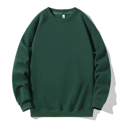 HEARUJOY - Male Comfort Round Neck Hoodie And Winter Men'S Trend Loose Wide Version Of Solid Color Round Neck Sweater Hoodies Hombre