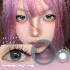 YICKYUE - 2pcs 1 day Use Colored Contact Lenses for Eyes Blue Lenses with Diopters Anime Beautiful Pupils Cosmetics Fast Delivery