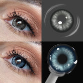 YICKYUE - Bright Blue Soft Myopia Prescription Colored Contact Lenses 6 Months Disposable Daily Outfit Cosmetic Eyes Contacts