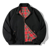 HEARUJOY - Men Jacket Classic Retro Bomber European Solid Color Vintage Windbreaker Fur Coats for Man Denim Jacket Men Leather Jacket Camel