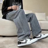 Hearujoy Neutral Simple Solid Long Jeans Men Korean Style Fashion High Street Loose Casual Jean Pants Male Daliy All-match Trousers