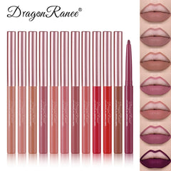 YICKYUE - 1PC Matte Brown Lip Liner Pencil Long Lasting and Waterproof Red Lip Contour Matte Lipstick Fill Pen Lips Makeup 12 Colors
