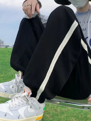 HEARUJOY - Casual Straight Leg Pants Men Women Spring Autumn New Lazy Sle Sports Slimming Cuffed Trousers Loose Fit Comfortable Polyes...