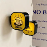 YICKYUE - Coffee Bar LED Fridge Magnet with Light Creative Pegboard Decor for Home and Cafe Illuminated Sign Refrigerator Magnet