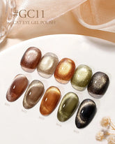 YICKYUE - 1/5pcs Kit Venalisa Hema & TPO Free 10ml Winter Nails Warm Color Cat Eye Nail Gel Polish Soak Off Ultra Sparkle Gel Varnish