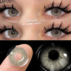 YICKYUE - 1 Pair Color Contact Lenses for Eyes Korean Brown Natural Big Eye Lenses Gray Eye Contact Green Color Lens