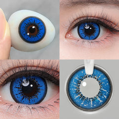 YICKYUE - Flame Colored Halloween Contact Lenses Eye Green Contacts Contact Lenses For Eyes Beauty Pupils 1 Pair 6 Months