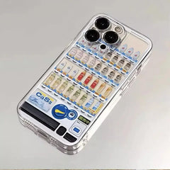 YICKYUE - Ins Trendy Vending Machine Creative Phone Case For iPhone 17 AIR 16E 15 14 13 12 11 Pro MAX XR XSMAX 8 Plus Y2K Shockproof Cover
