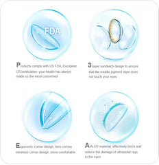 YICKYUE - Brown Color Contact Korean Big Eyes Lens Cosplay Contacts Orange Eye Makeup High Quality Fast Shipping