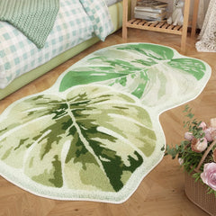 YICKYUE - Fresh Style Living Room Decoration Green Carpet Thicken Plush Rugs for Bedroom Irregular Shapes Rugs for Bedroom Fluffy Soft Rug