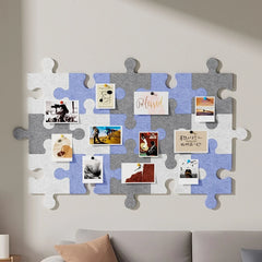 YICKYUE - Korean Style Felt Puzzle Wall Sticker Living Room Wall Decor 3D Self-adhesive Sticker Photo Background Wall Home Decoration