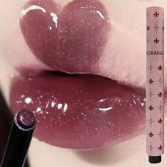 YICKYUE - Black Purple Shimmering Jelly Lipstick Moisturizing Water Gloss Lip Gloss Korean Makeup Cosmetics Mirror Shiny Lip Tint Make Up